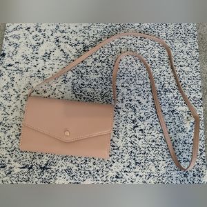 SOLD ELSEWHERE Pale pink wallet crossbody bag